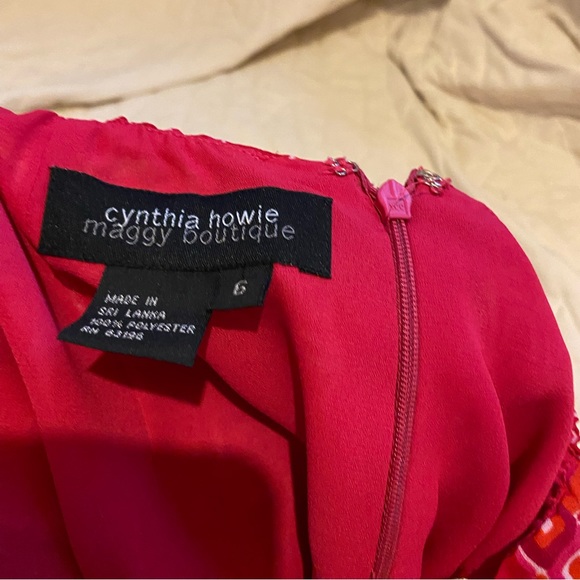 Cynthia Howie x Maggie Boutique Silk Pink Two Piece Skirt Set - Picture 5 of 6